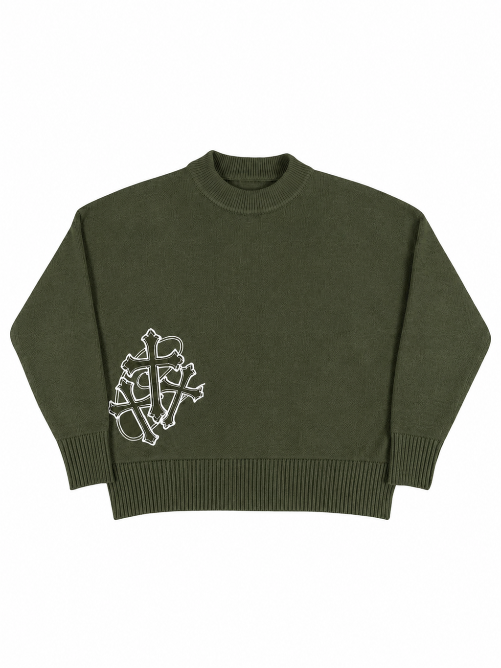KNITSWEATER OLIVE GREEN