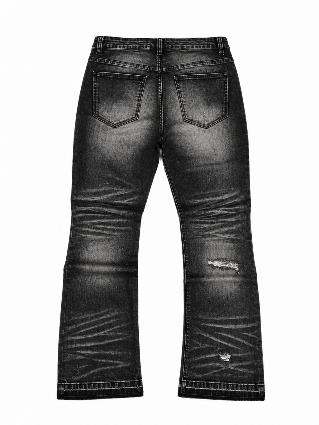 MIDNIGHT BLACK FLARED JEANS