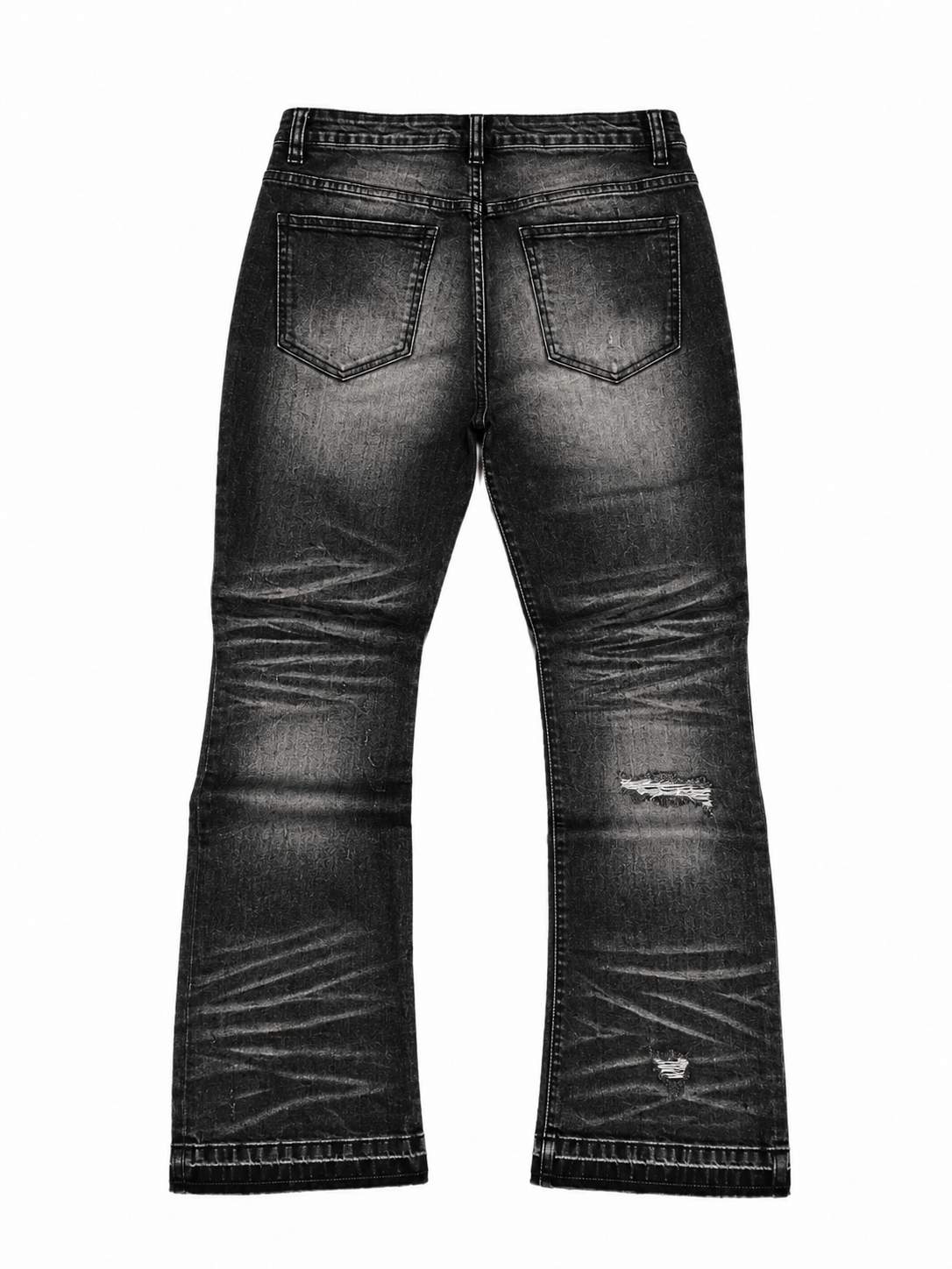 MIDNIGHT BLACK FLARED JEANS