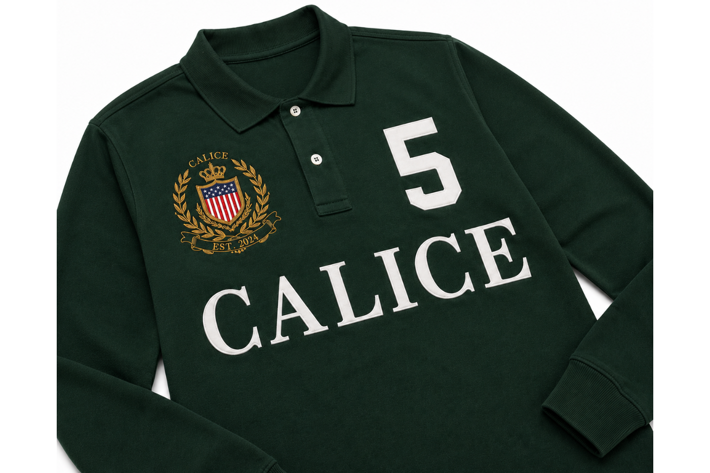 POLO LONGSLEEVE FOREST GREEN