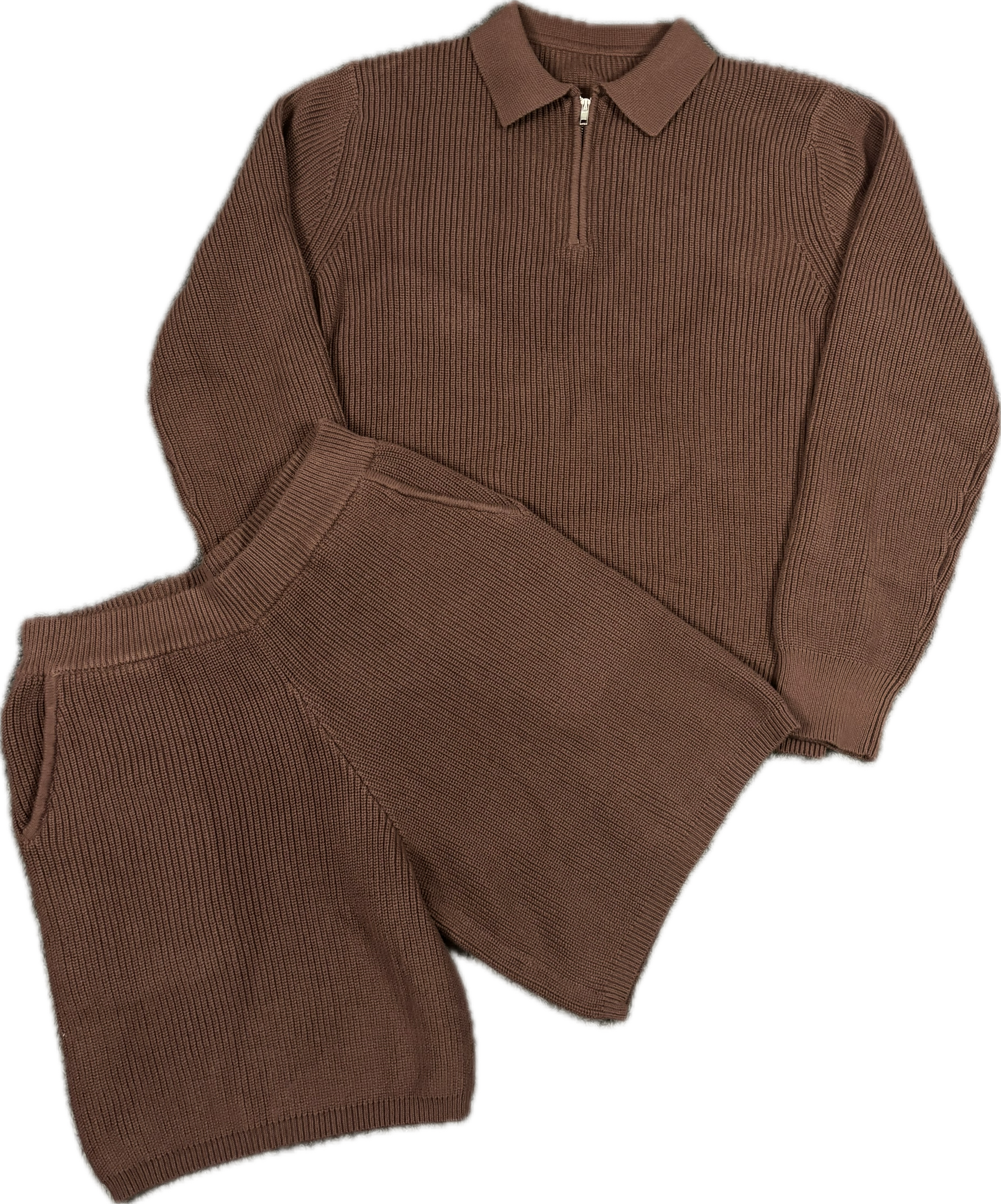 KNITTED SUMMER SET MOCCA BROWN