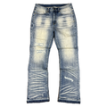ABYSS BLUE FLARED JEANS