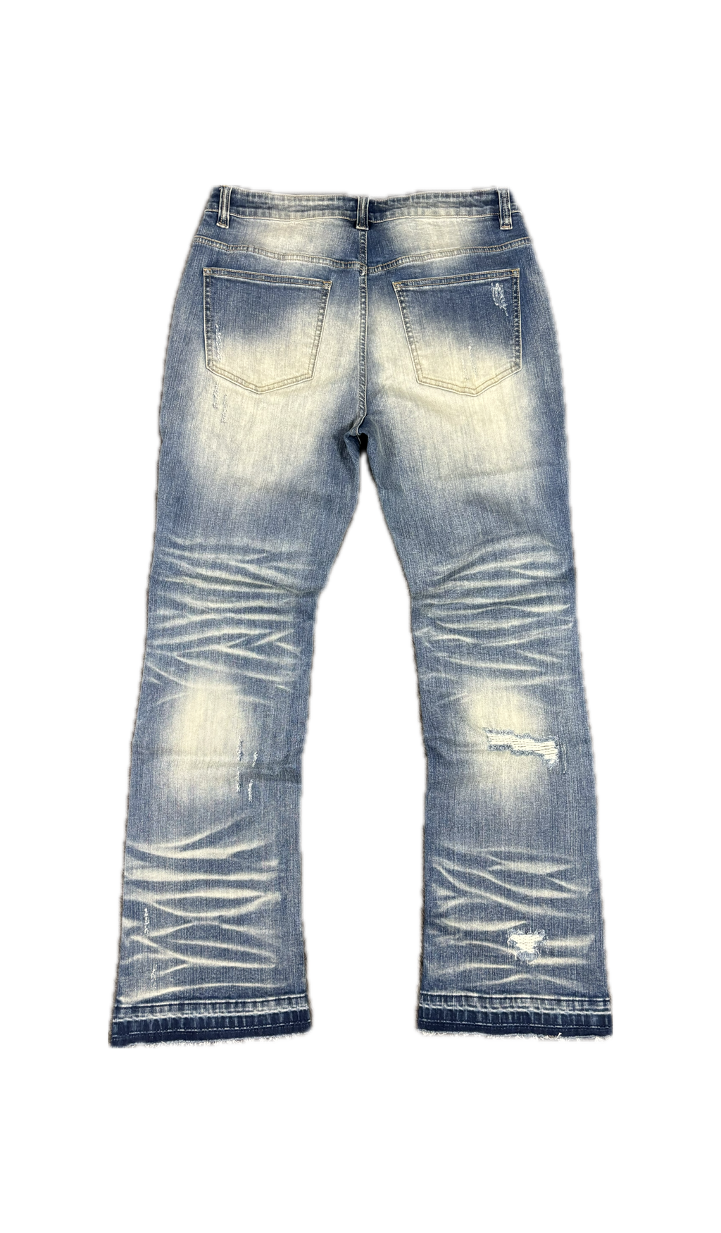 ABYSS BLUE FLARED JEANS
