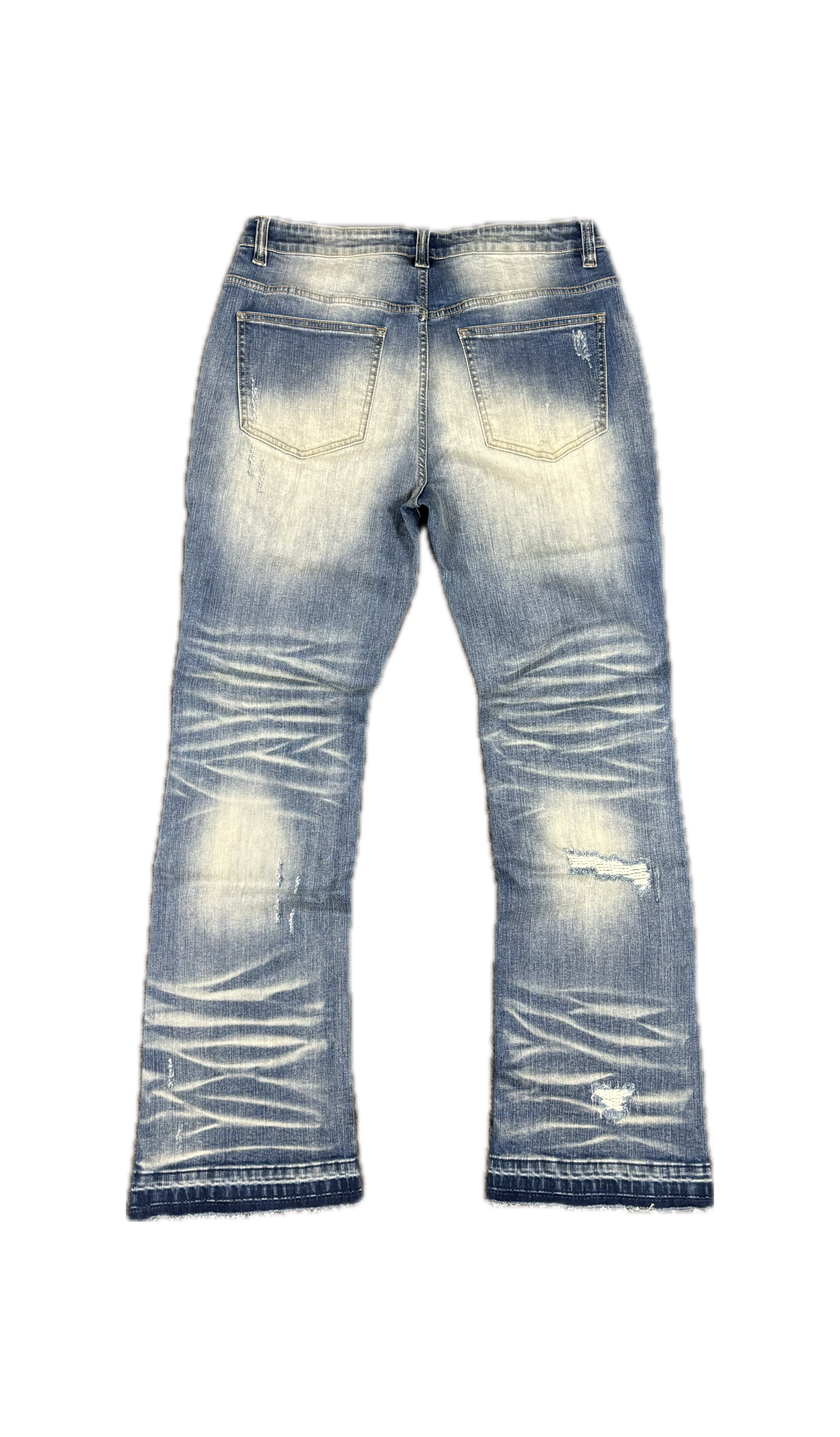 ABYSS BLUE FLARED JEANS